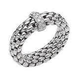 FOPE 18ct White Gold Vendome Flex-It 0.10ct Diamond Ring 55902AX_BB_B_XBX