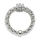FOPE 18ct White Gold Panorama Flex-It 0.23ct Diamond Ring 58704AX_PB_B_BBB