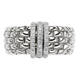 FOPE 18ct White Gold Panorama Flex-It 0.23ct Diamond Ring 58704AX_PB_B_BBB