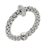 FOPE 18ct White Gold Prima 0.18ct Diamond Ring 74508AX_BB_B_XBX