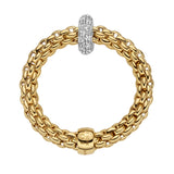 FOPE 18ct Yellow Gold Prima 0.18ct Diamond Ring 74508AX_BB_G_XBX