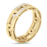 Roberto Coin 18ct Yellow Gold 0.15ct Diamond Navarra Ring ADR888RI2159