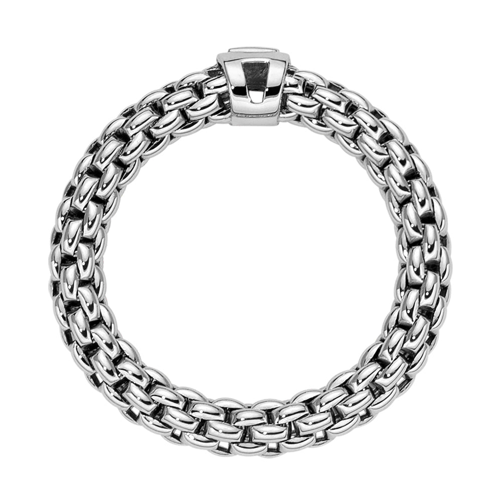 FOPE 18ct White Gold Souls 0.09ct Diamond Ring 09E08AX_BB_B_XBX