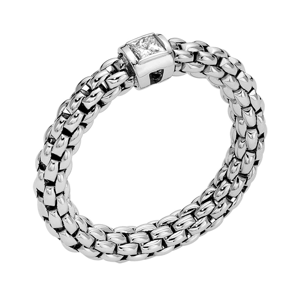 FOPE 18ct White Gold Souls 0.09ct Diamond Ring 09E08AX_BB_B_XBX