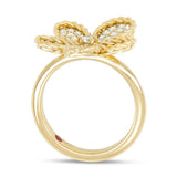 Roberto Coin 18ct Yellow Gold 0.64ct Diamond Jasmine Ring ADR777RI3725