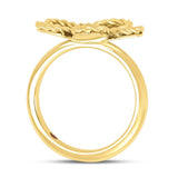 Roberto Coin 18ct Yellow Gold 0.06ct Diamond Jasmine Ring ADR777RI3646