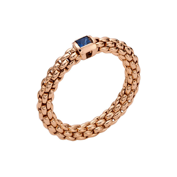 FOPE 18ct Rose Gold Souls Blue Sapphire Ring 09E08AX_B2_R_XRX