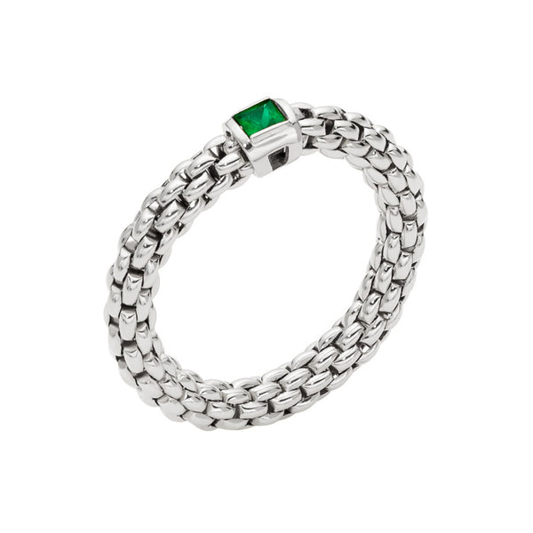 fope 18ct white gold souls emerald ring