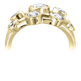 18ct Yellow Gold 1.00ct Seven Stone Diamond Bubble Ring