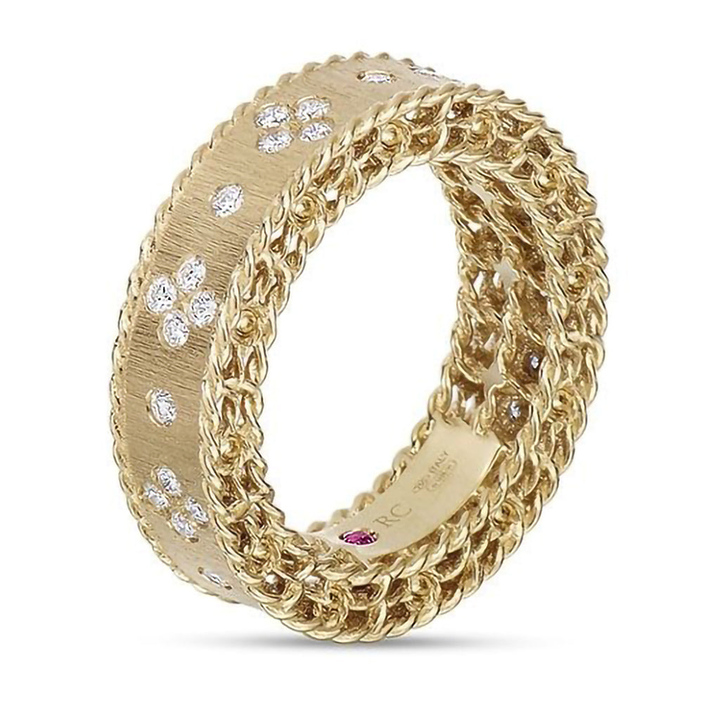 Roberto Coin 18ct Yellow Gold 0.54ct Diamond Princess Ring ADR777RI0552