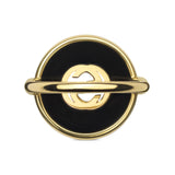 Gucci Interlocking 18ct Yellow Gold Black Onyx And Diamond Ring YBC786604001