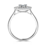 18ct White Gold 0.51ct Baguette And Round Brilliant Cut Diamond Fancy Ring