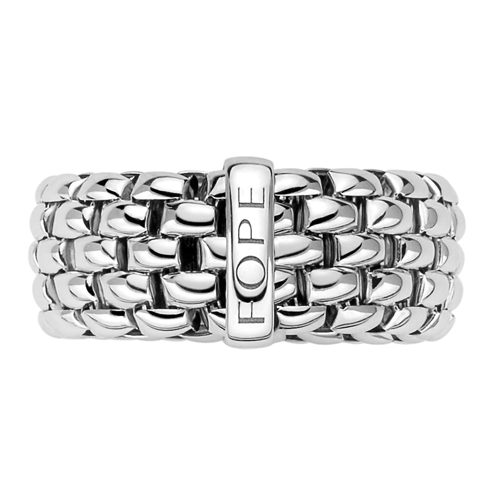 FOPE 18ct White Gold Essentials Ring 05E04AX_XX_B_XBX
