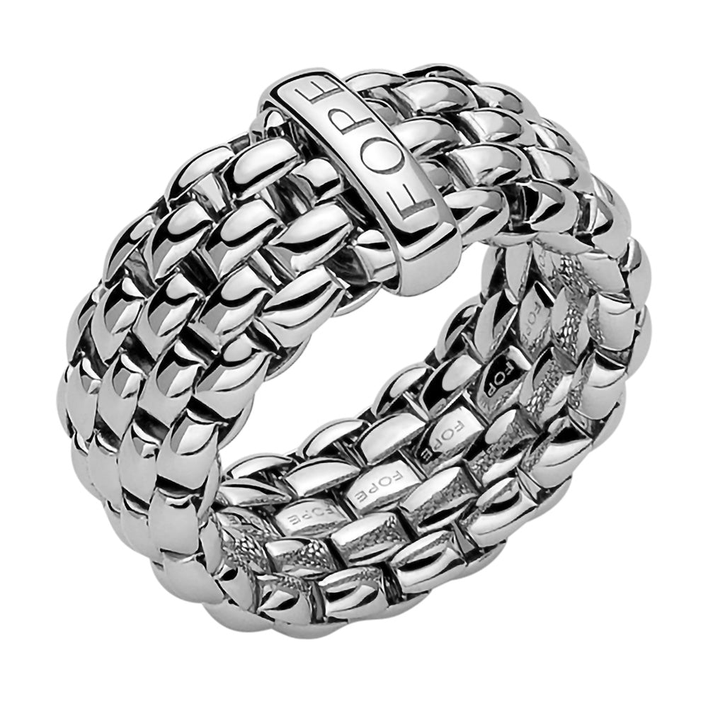 FOPE 18ct White Gold Essentials Ring 05E04AX_XX_B_XBX