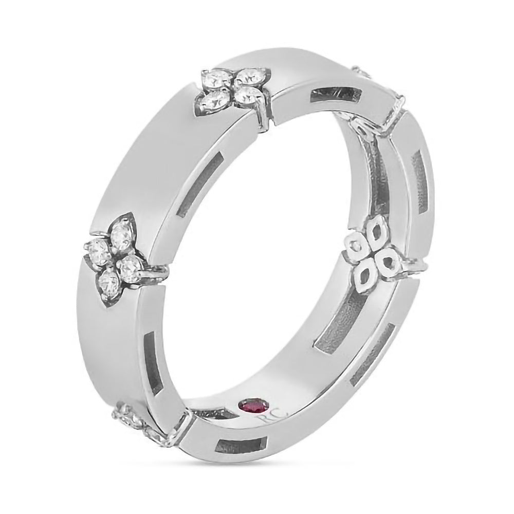 Roberto Coin 18ct White Gold 0.19ct Diamond Love In Verona Ring ADR888RI2013