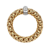 FOPE 18ct Yellow Gold Vendome Flex-It 0.10ct Diamond Ring 55902AX_BB_G_XBX