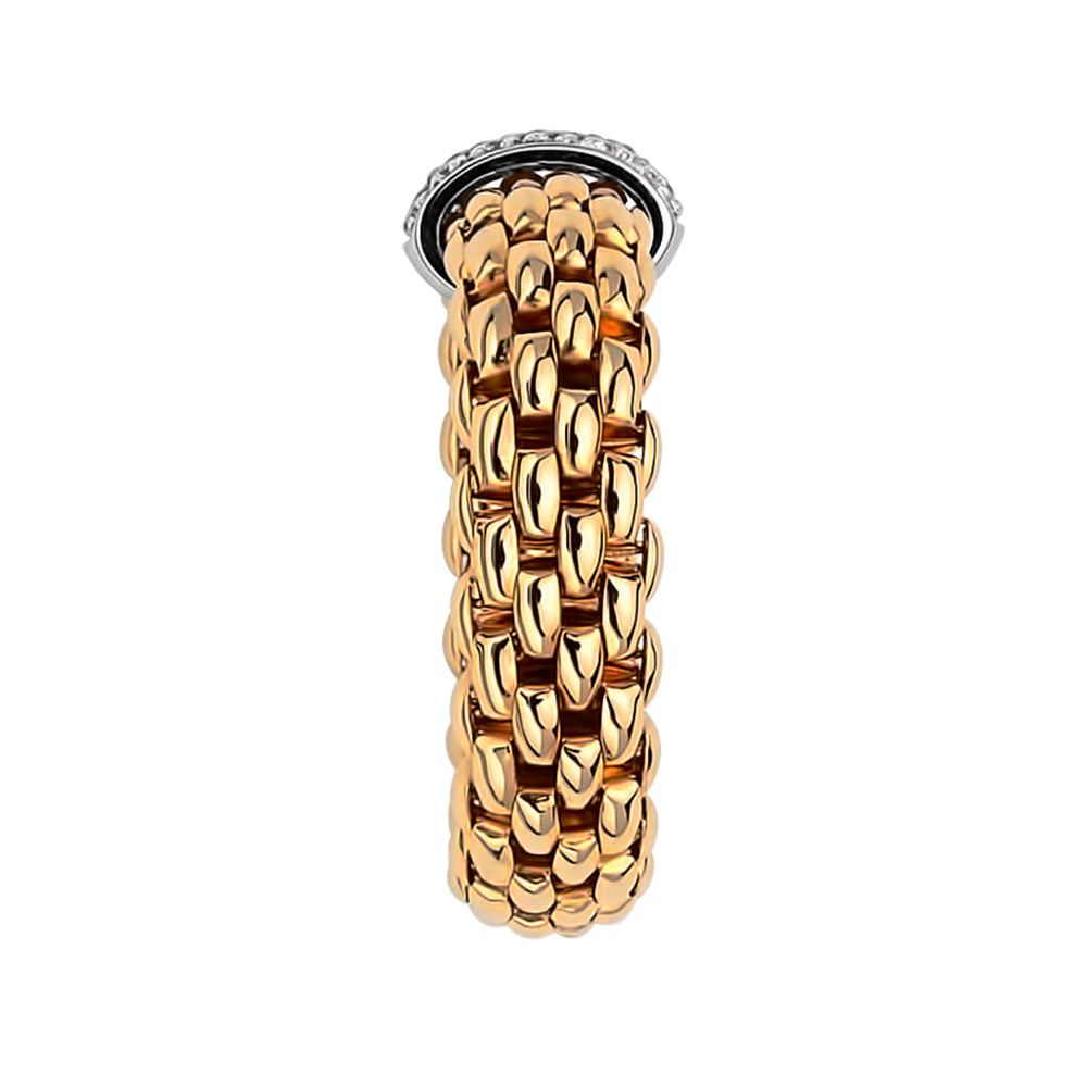 FOPE 18ct Yellow Gold Vendome Flex-It 0.10ct Diamond Ring 55902AX_BB_G_XBX