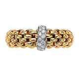 FOPE 18ct Yellow Gold Vendome Flex-It 0.10ct Diamond Ring 55902AX_BB_G_XBX