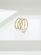 Yana Nesper Charmant 18ct Yellow Gold Akoya Pearl Wrap Ring CH2
