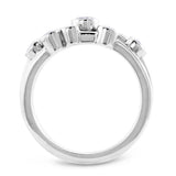 Platinum 1.59ct Nine Stone Diamond Bubble Ring