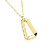 9ct Yellow Gold Open Triangle Necklace
