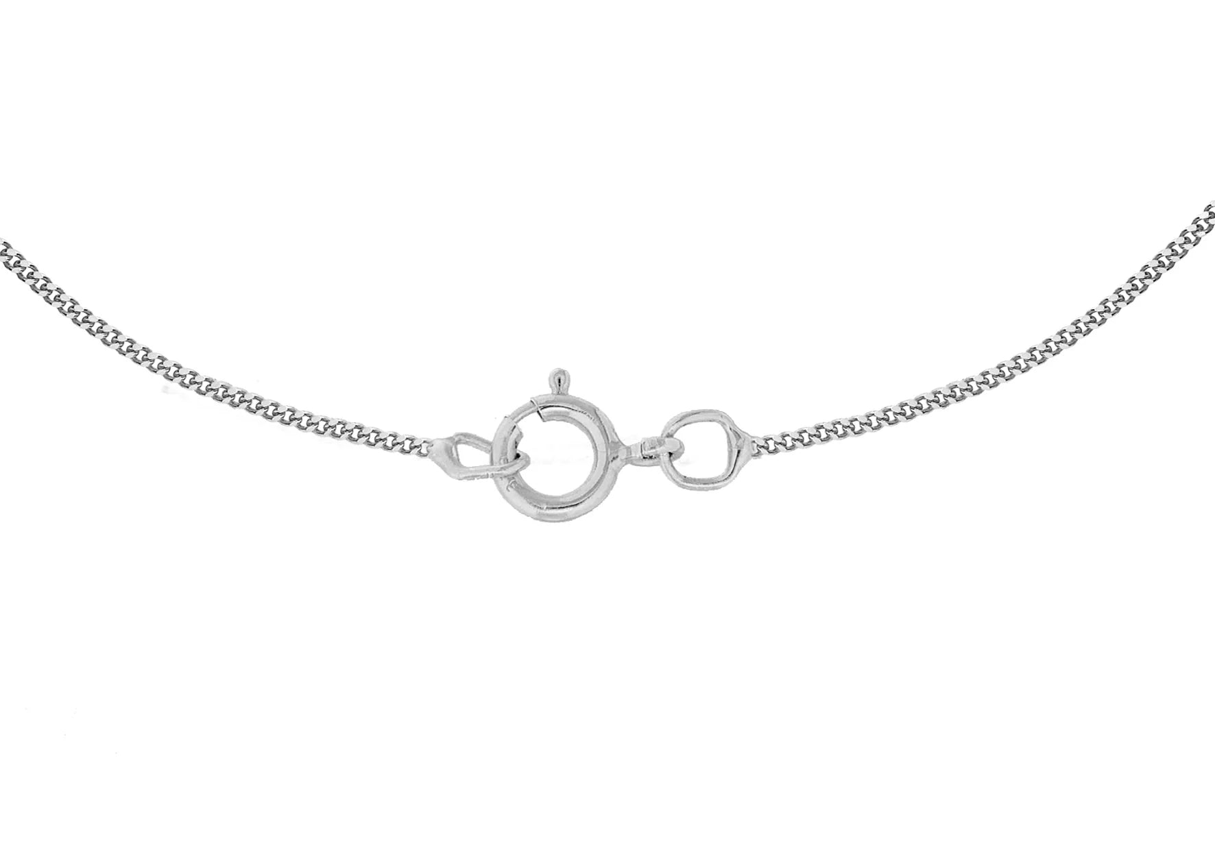 9ct White Gold Adjustable Curb Chain