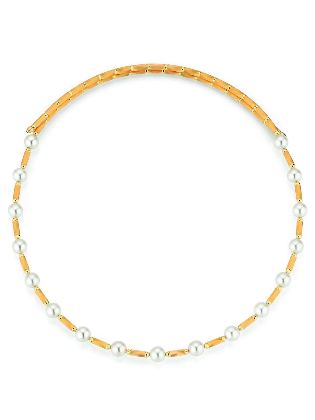 Yana Nesper Silk Magnet 18ct Yellow Gold Akoya Pearl Necklace SM16