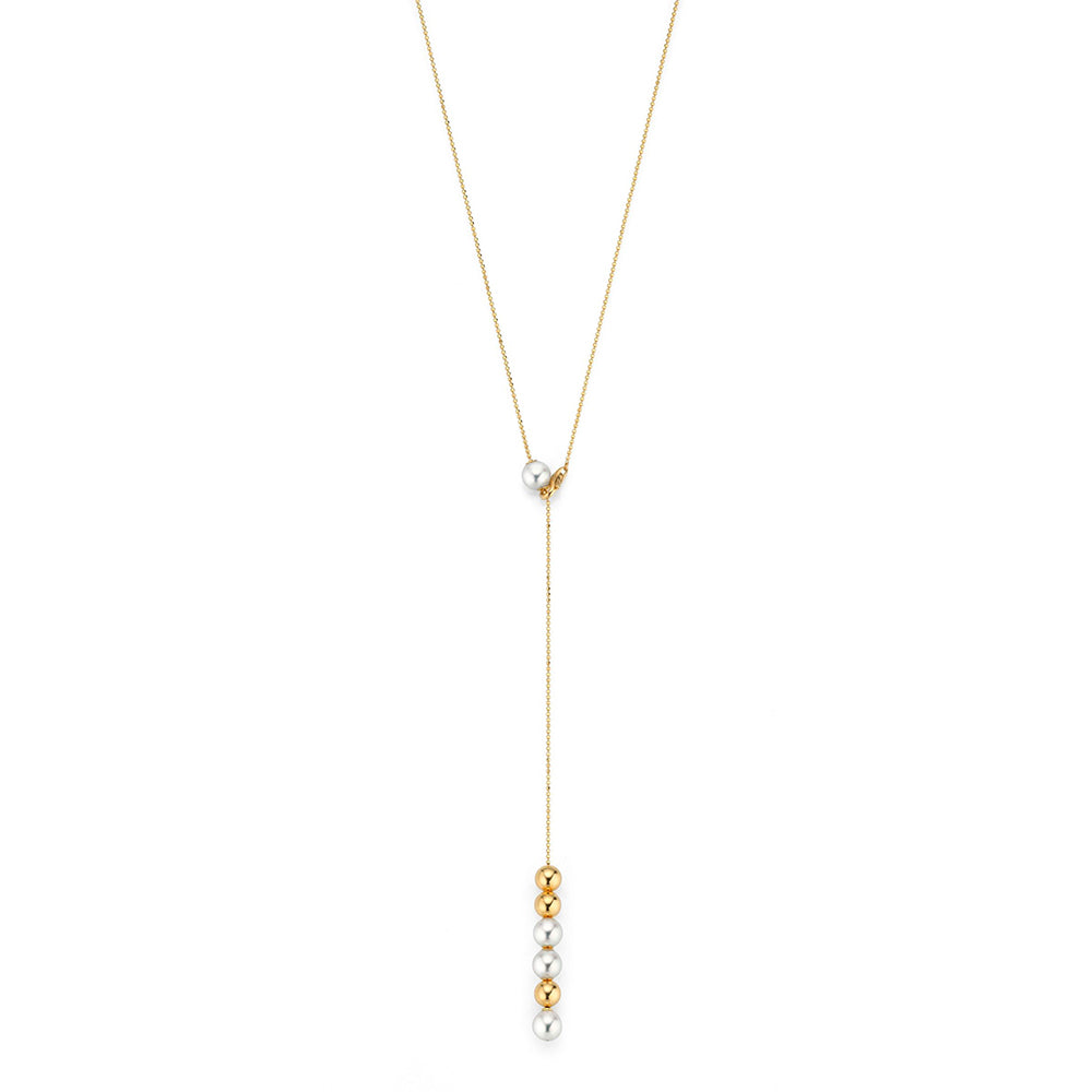 Yana Nesper Transformer 18ct Yellow Gold Akoya Pearl And Gold Sphere Necklace TR15