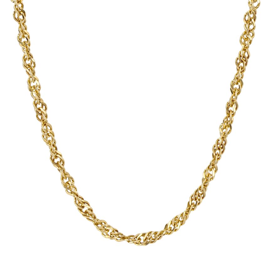 9ct Yellow Gold Singapore Necklace GN379