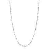 9ct white gold multi-link necklace