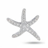 18ct White Gold 0.15ct Diamond Starfish Pendant Only