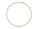 Fope 18ct Rose Gold Eka 0.18ct Diamond Necklace 73101C3_PB_R_BBB_043