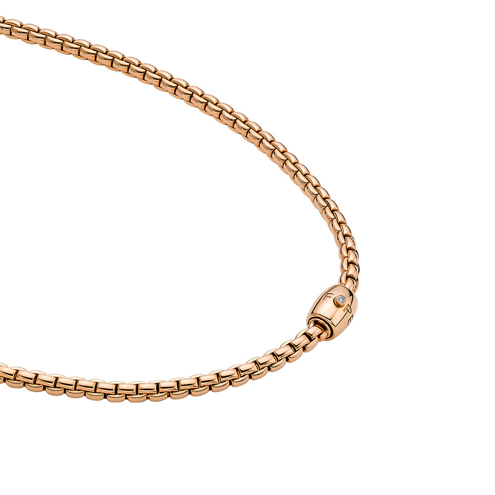 FOPE 18ct Rose Gold Eka Flex-It Diamond Necklace 07F01CX_BB_R_XRX
