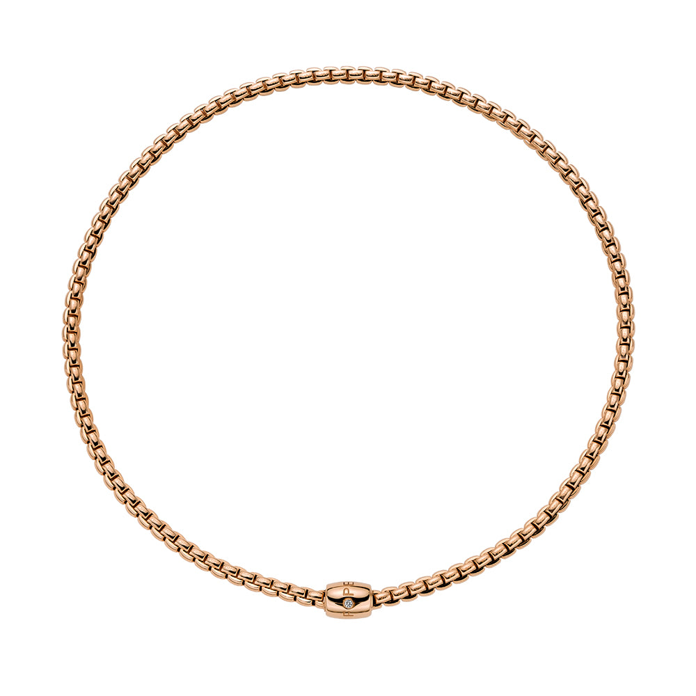 FOPE 18ct Rose Gold Eka Flex-It Diamond Necklace 07F01CX_BB_R_XRX