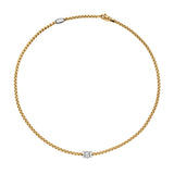 FOPE 18ct Yellow Gold Eka 0.18ct Diamond Necklace 73101C3_PB_G_BBB