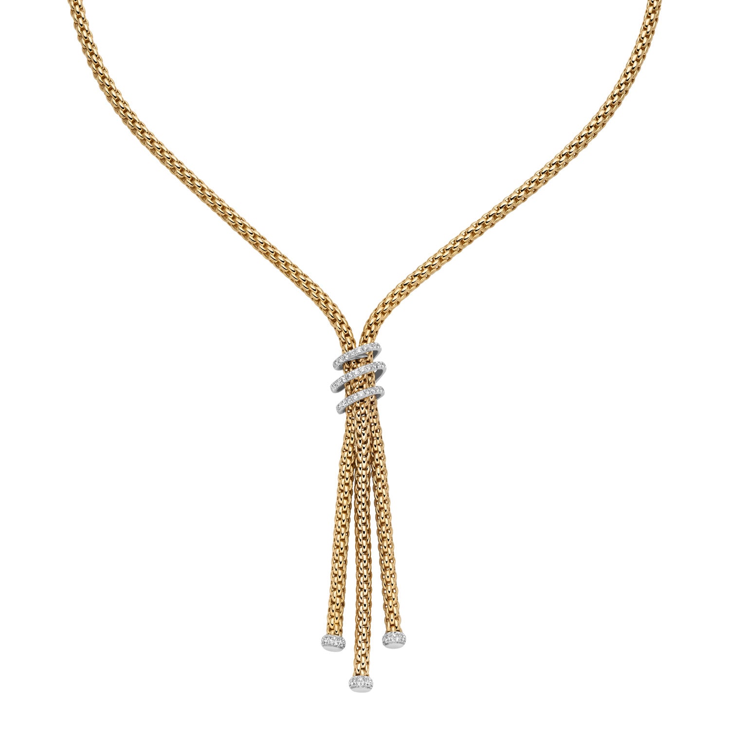 FOPE 18ct Yellow Gold Prima Flex-It 0.49ct Diamond Necklace 75108CX_PB_G_BBX