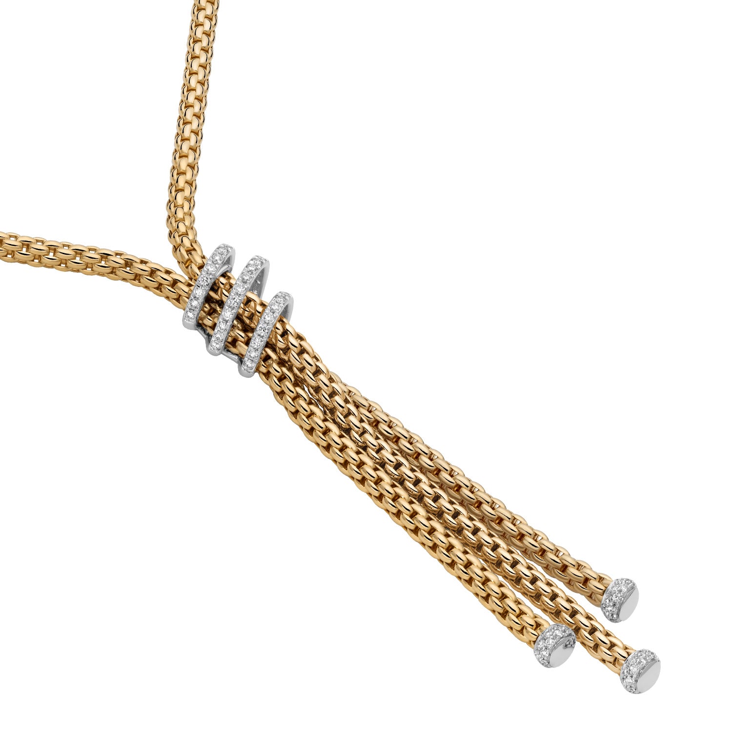 FOPE 18ct Yellow Gold Prima Flex-It 0.49ct Diamond Necklace 75108CX_PB_G_BBX