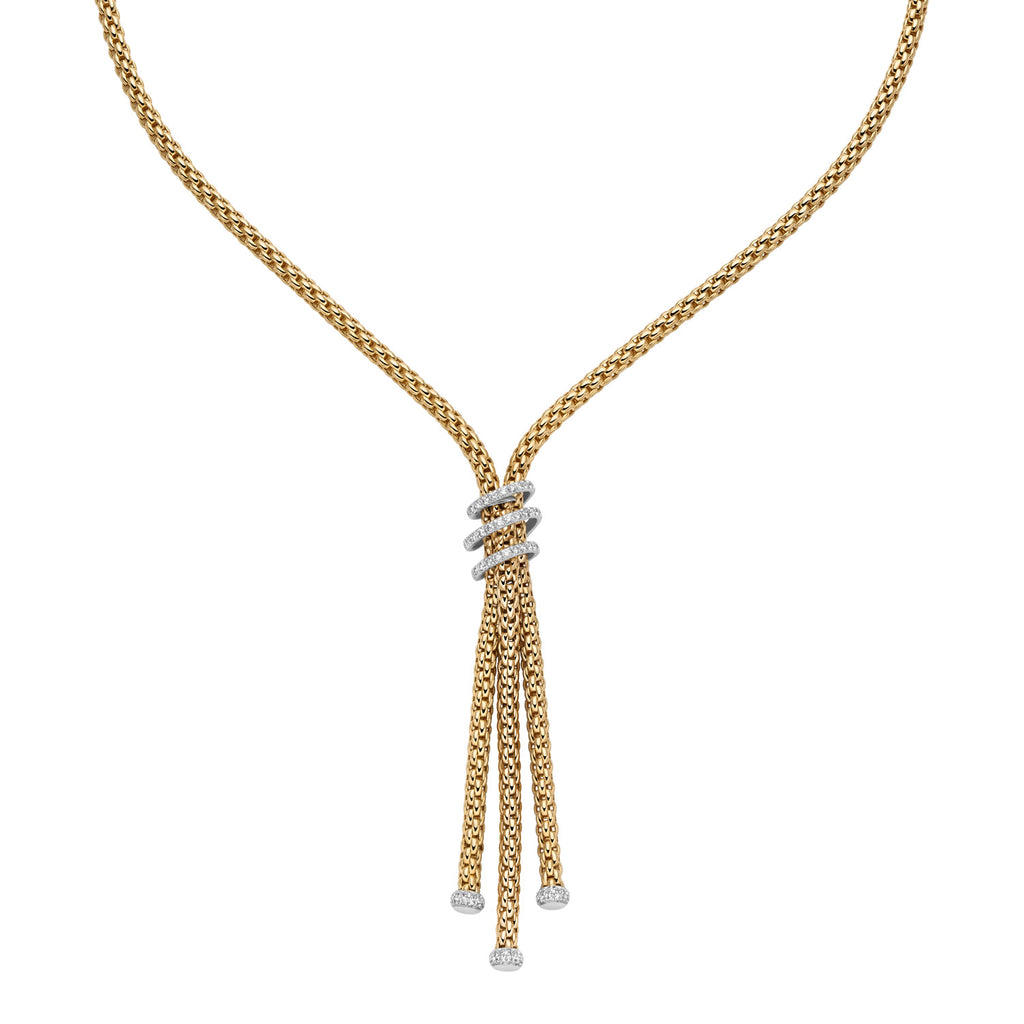 FOPE 18ct Yellow Gold Prima Flex-It 0.49ct Diamond Necklace 75108CX_PB_G_BBX