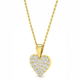 9ct Yellow Gold 0.42ct Diamond Heart Necklace