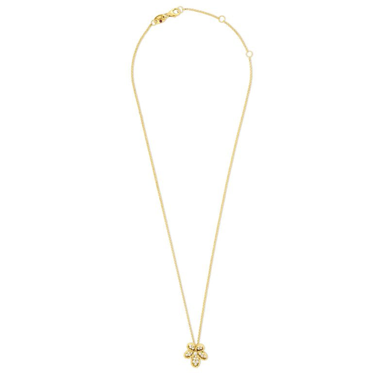 Roberto Coin 18ct Yellow Gold 0.37ct Diamond Jasmine Necklace ADR777CL3768