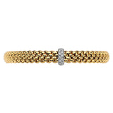 FOPE 18ct Yellow And White Gold Vendome Flex-It 0.10ct Diamond Bracelet 56002BX_BB_G_XBX