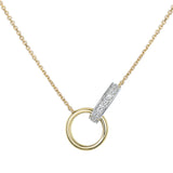18ct Yellow And White Gold 0.21ct Diamond Interlocking Necklace