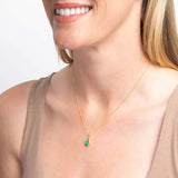 9ct Yellow Gold Australian Blue Opal Teardrop Pendant Only GP2391L