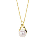 9ct Yellow Gold Freshwater Pearl Twist Pendant Only GP2389W
