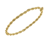 9ct Yellow Gold Rope Twist Bangle GB535