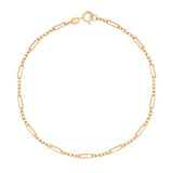 9ct Yellow Gold Elongated Link Bracelet GB514