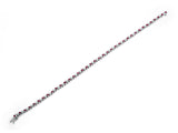 9ct White Gold 1.44ct Ruby And 1.00ct Diamond Line Bracelet
