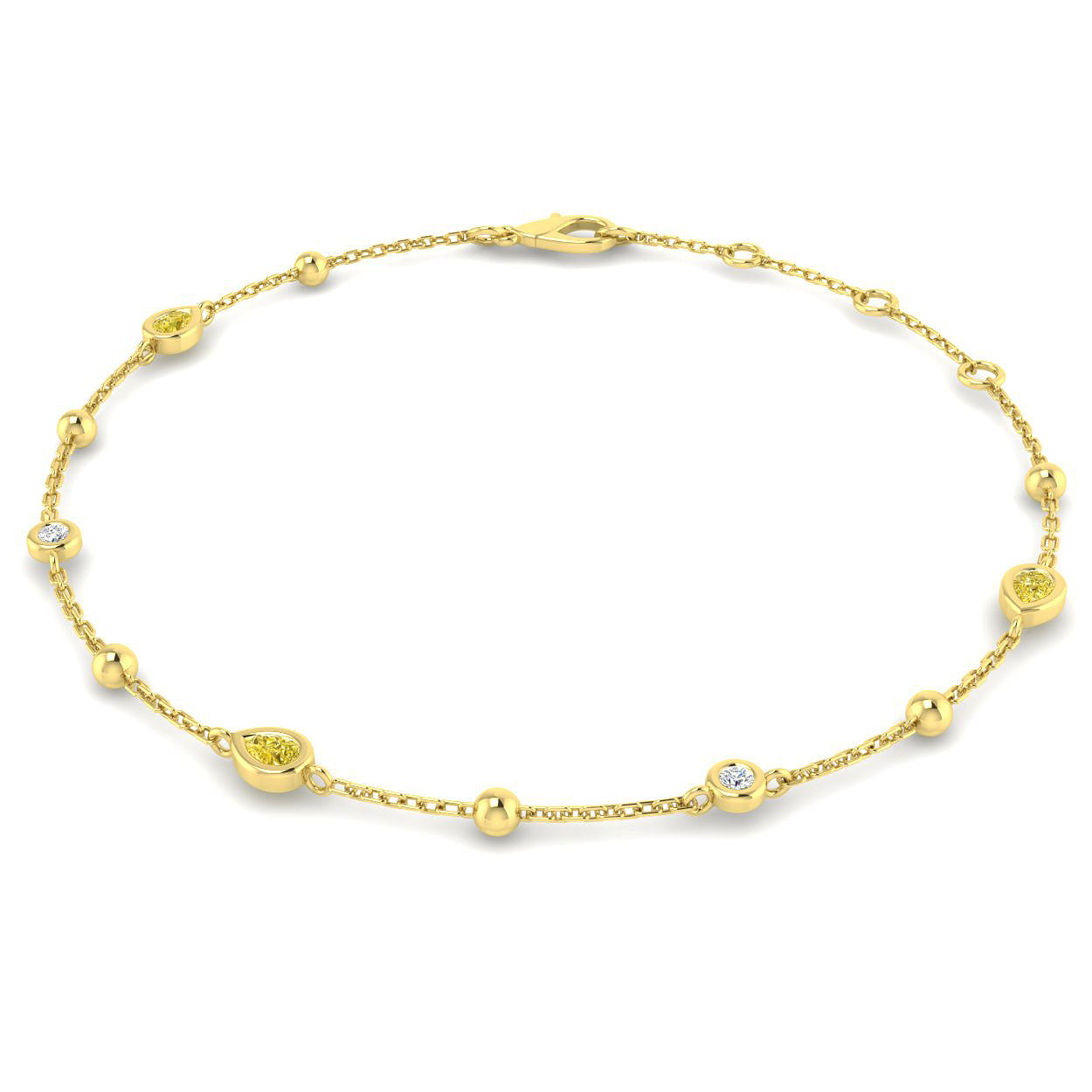 Half Bead Set 0.34ct Round Brilliant Cut Diamond 9ct Yellow Gold 3mm Ring main image 0