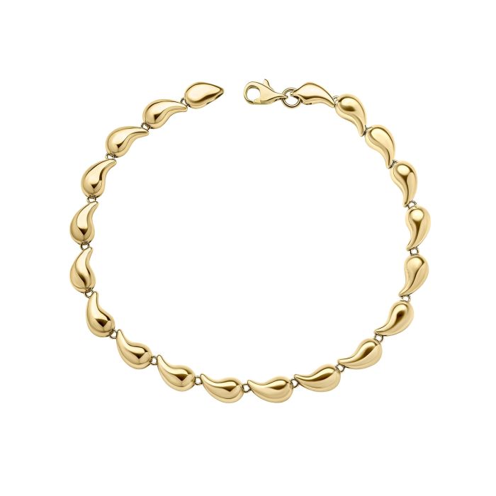 9ct Yellow Gold Teardrop Tennis Bracelet GB533