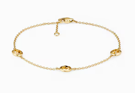 Gucci Interlocking 18ct Yellow Gold Station Bracelet YBA874214001